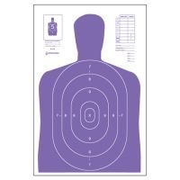 Law Enforcement Targets High Visibility Fluorescent B-27E Indoor Target Purple 23x35 Inch 100 Per Case B-27E-PR