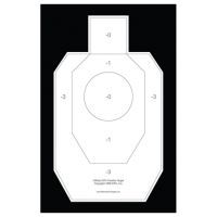 Law Enforcement Targets IDPA-P Official Paper Practice Target 23x35 Inch White On Black 100 Per Case IDPA-PL