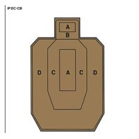 Law Enforcement Targets IPSC Cardboard Target 18x30 Inch Brown/White 100 Per Case IPSC-CB