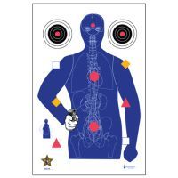 Law Enforcement Targets SSO-99 Modified B-21E Target With Human Anatomy/Bullseyes/Command 23x35 Inch 100 Per Case SSO-99L