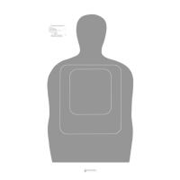 Law Enforcement Targets TQ-15 Standard Silhouette 25 Yard Qualification Target Gray 100 Per Case