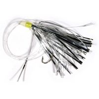 Lazer Sharp Fluke Saltwater Rig, Nickel, 36in, Silver Skirt
