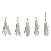 Lazer Sharp Real Fish Skin Sabiki w/ Flourescent Green Bead