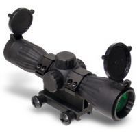 Leapers 5th Gen 6x32 Mini Size Rubber Armored Range Estimating Mil-Dot Red/Green Illuminated Scope SCP-632MDL3R
