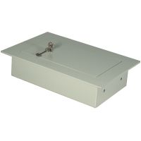 Leapers UTG Deluxe Steel Pistol Wall Safe w/ Key Entry Recessed Design-Off-White