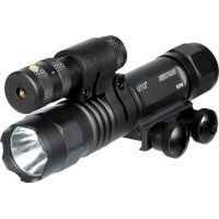 Leapers UTG LED Weapon Flashlight and W/E Adjustable Red Laser Combo w/ 16 Positions LT-ELP38