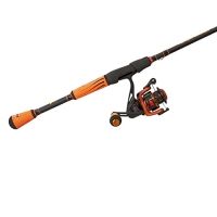 Moulinet Spinning Lew's Mach Crush Speed Spin 11 - Ratio 6.2:1, Taille 300, Noir/orange