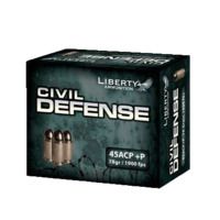 Liberty Ammunition Civil Defense .45 ACP +P 78 Grain Hollow Point Nickel-Plated Brass Cased Centerfire Pistol Ammunition