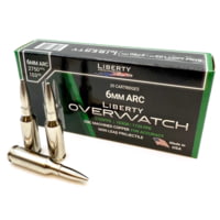 Liberty Ammunition OVERWATCH 6mm ARC 103 Grain Hollow Point Brass Cased Rifle Ammunition