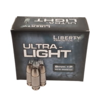 Liberty Ammunition Ultra-Lights 9mm +P 50 grain Hollow Point Centerfire Pistol Ammunition
