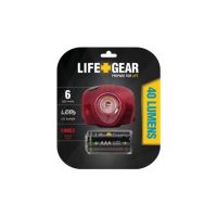 Life Gear Red LED 40 Lumen GLOW Headlamp