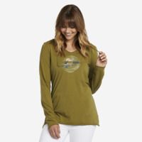 Life Is Good Hooded Smooth Tee Long Sleeve Lig Heron T-Shirt - Women's
