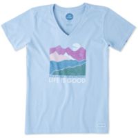 Life Is Good Life isn't easy Mountains Crusher Tee Women's