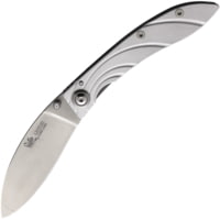 Linton Cutlery Linerlock Silver Sculpted Folding Knife