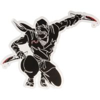 Liong Mah Designs Ninja Sticker Fixed Blade Knife