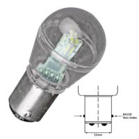 Lunasea Lighting Bayonet 10-30VDC/1W/105 Lumens LED BA15D Bulb