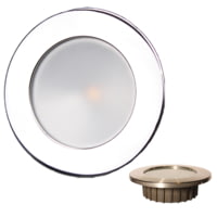 Lunasea Lighting Zero Emi Recessed 3.5in 575 Lumen LED Blue w/Polished Stainless Steel Bezel Light