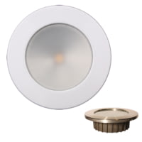Lunasea Lighting Zero Emi Recessed 3.5in 575 Lumen LED w/White Stainless Steel Bezel Light