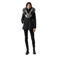 Mackage Akiva Waterproof Down Coat w/ Silverfox Fur