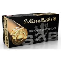 Sellier &amp; Bellot 9mm Luger 124 Grain Jacketed Hollow Point Brass Cased Pistol Ammunition