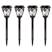 Malibu LED Solar Metal Pathway Lights 4pk