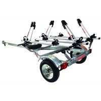 Malone Auto Racks MicroSport Package 1 Trailer, 1 Spare Tire Kit, 4 Tray Style Bike Racks