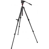Manfrotto Bogen 701HDV Pro Video Head and 755CX3 Carbon Fiber Tripod and MBAG80 701HDV-755CX3K