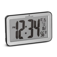 Marathon Atomic Wall Clock w/8 Time Zones and Stand
