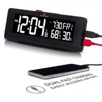 Marathon Color Changing Spectrum LED Display Alarm Clock and USB Charging Station