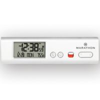 Marathon Compact Atomic World Clock w/LED Light