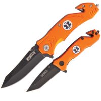 Marbles 2 Pc Assist Open EMT Rescue Knives