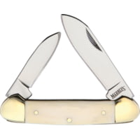 Marbles Canoe White Smooth Bone Folding Knife