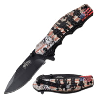 Master USA Spring Assisted Folding Knive, 3.25in Blade, 3CR13 Blade Knive