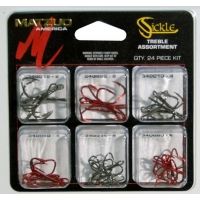 Matzuo 24pc Sickle Treble Hook Assorted