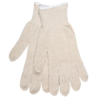 MCR Safety String Knit Work Gloves, 7 Gauge Regular Weight, Natural 60% Cotton 40% Polyester, Hemmed Cuff