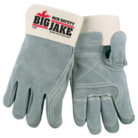 MCR Safety Big Jake®, Full Leather Back
Premium A+ Side Leather Palm Work Gloves, 2.75 Inch Safety Cuff, Double Palm and Fingers, Sewn with DuPont™ Kevlar