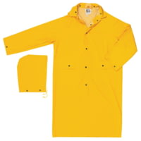 MCR Safety Classic Series Waterproof Raincoat, PVC/Poly, Detachable Hood
