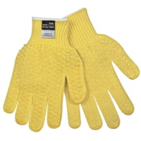MCR Safety Cut Pro 7 Gauge DuPont Kevlar Shell, Cut Resistant Work Gloves, PVC Honey Grip on 2 Sides, Regular Weight