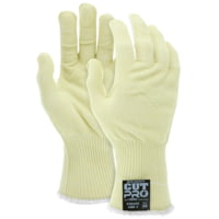 MCR Safety Cut Pro Hero 13 Gauge Regular Weight Shell ARX Aramid Fibers Uncoated Cut Resistant Work Gloves, 3.5in Knit Wrist Extended Cuff