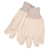 MCR Safety Double Palm Work Gloves, 18oz Corded Cotton Blend, Clute Pattern with Straight Thumb, Knit Wrist