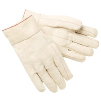 MCR Safety Double Palm Work Gloves, 18oz Cotton Polyester Blend, Clute Pattern with Straight Thumb, 2.5in Plasticized Band Top