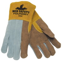 MCR Safety Foundry Jersey Foam Lined Leather Welding Work Gloves, Select Cowskin Shoulder Leather, Sewn with DuPont Kevlar
