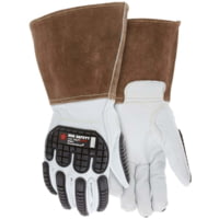 MCR Safety Grain Goat Mig Kevlar Lined Welding Work Gloves w/ TPR - Men's