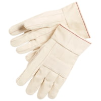 MCR Safety Hot Mill Work Gloves, 24oz Cotton Fabric, 2.5in Band Top and Knuckle Strap, Recycled Liner, Regular Weight