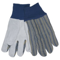 MCR Safety Knit Wrist Clute Pattern Palm Lined, Select Split Leather Palm Work Glove
