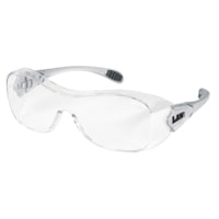 MCR Safety Law OTG Over the Glass Safety Glasses, Anti-Fog Lens with Temples, TPR Temple Inserts