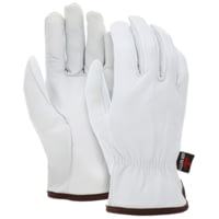 MCR Safety Leather Drivers Work Gloves, Premium Grain Goatskin Leather, Straight Thumb