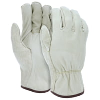 MCR Safety Leather Drivers Work Gloves, Select Grade Unlined Grain Pigskin, Straight Thumb