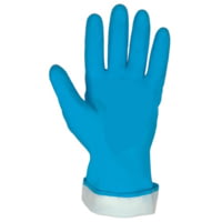 MCR Safety Long Flock Lined Rubber Latex Gloves, 18 mil Thickness, 12in Length, Industry Standard Grade