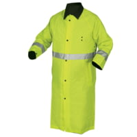 MCR Safety Luminator Premium Waterproof Raincoat, .54mm Nylon/PVC - PVC/Nylon, Reversible Coat to Black